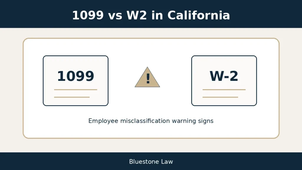 1099 vs W2 in California: Employee Misclassification Warning Signs
